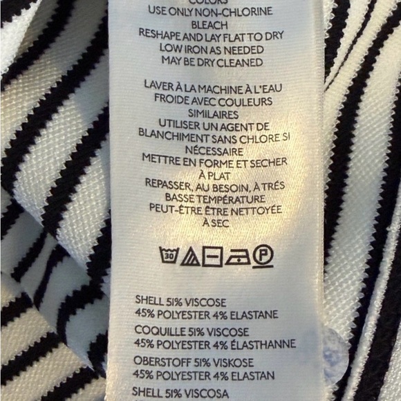 Anthropologie Maeve Black and White Striped Strapless Top - Picture 6 of 6